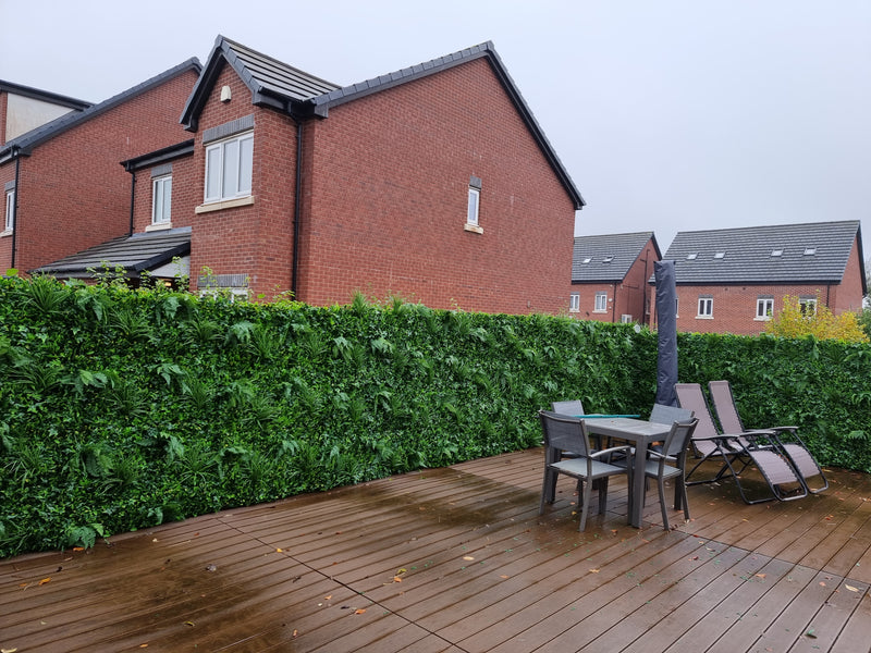 artificial green wall for revamp the garden fence wall