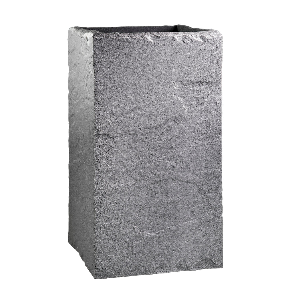 Stone Effect Tall Squares Planter 33 W x 33 D x 66 H cm