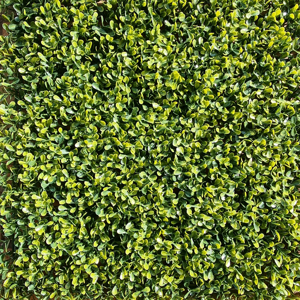 Artificial boxwood hedge panel