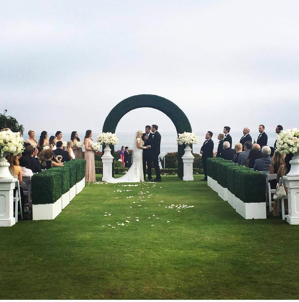 Artificial Boxwood Hedge Wedding Arch
